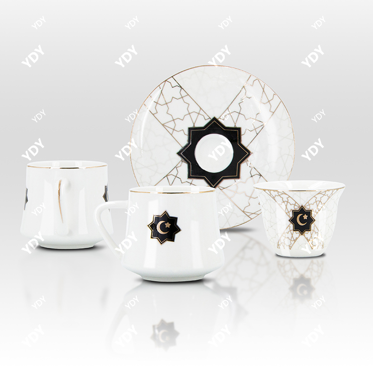 ceramic coffee cup and saucer set of 6