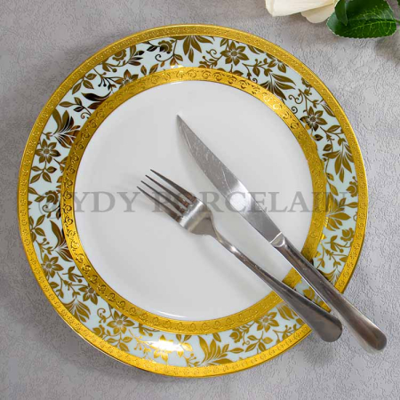 gold dinner plates